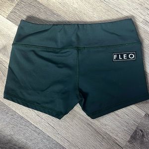 Forest Green Fleo Shorts